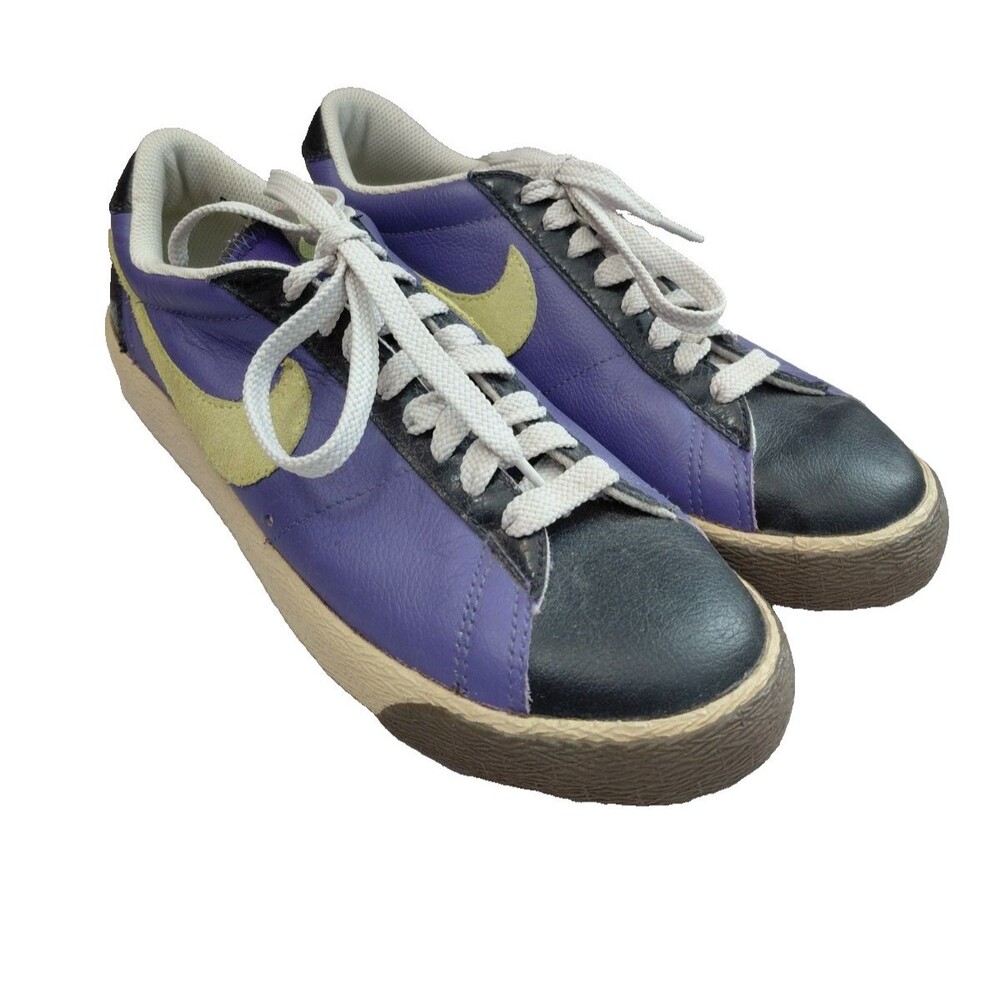Nike Blazer Varsity Low 2007 Purple/Lime Lace Up Sneakers Men's Size 8
